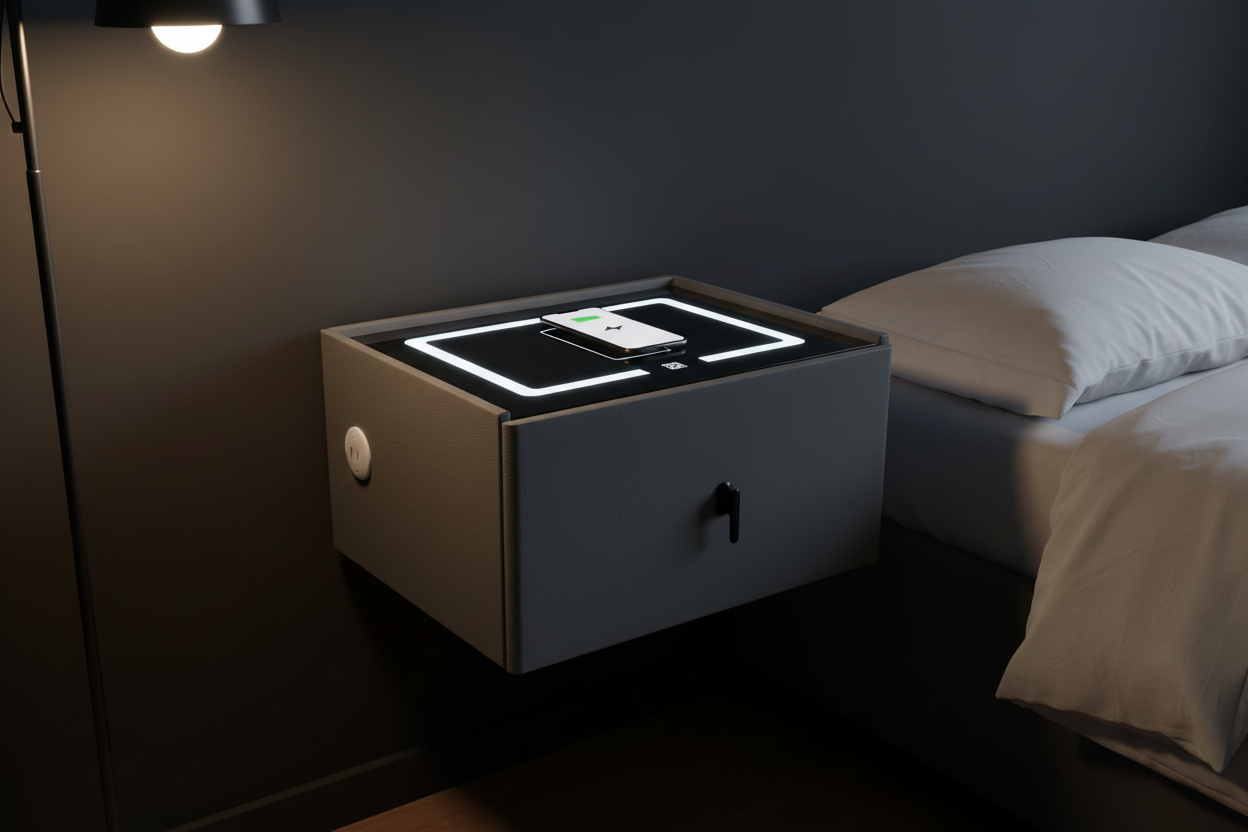 Floating Nightstand Dark Mood