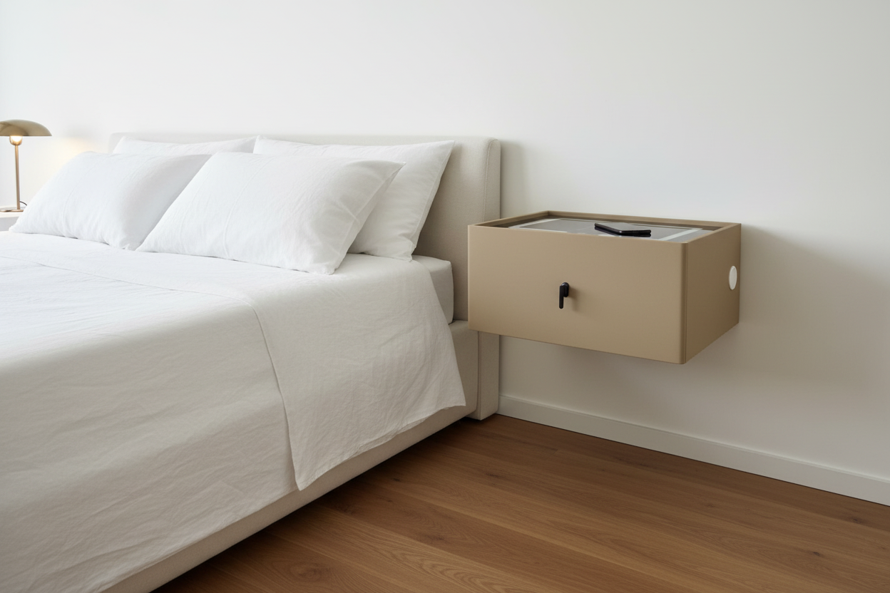 Khaki Nightstand Correct Height White